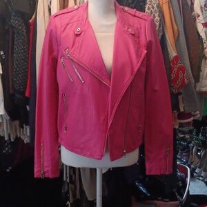 Women's Pink Biker Jacket